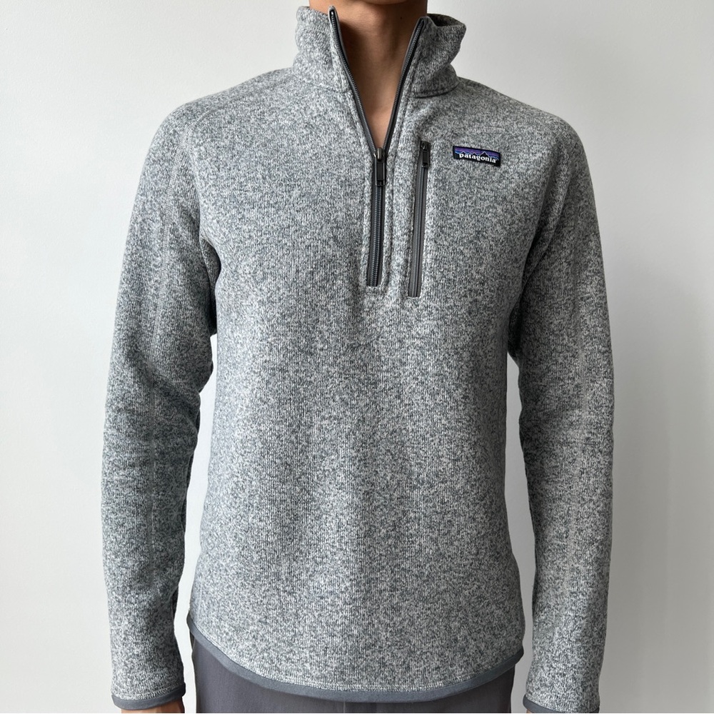 Men's Patagonia Better Fleece Sweater Gray Quarter-Zip Pullover Size S